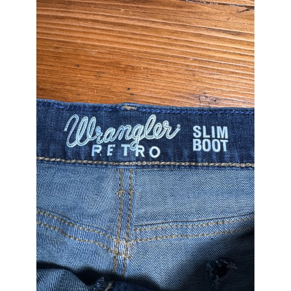 Wrangler Retro Slim Boot Jeans Mens 40x32 Blue Denim Bootcut 10WLT77LY - Picture 6 of 11
